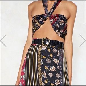 Maxi Skirt Tie Front Set